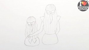 Рисунок для мамы | Как нарисовать Маму и Дочку | Рисунки Юльки маме