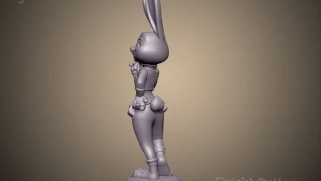 Judy Hopps From Zootopia. Digital Sculpting\3d Print