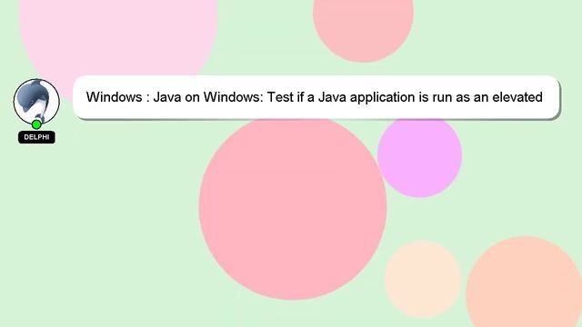 Windows : Java on Windows: Test if a Java application is run as an elevated process (with Administr смотреть онлайн