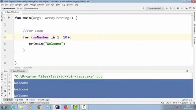 kotlin Tutorial for Android developers | How to implement For loop