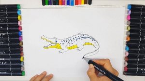 Как нарисовать крокодил \ How to draw a crocodile