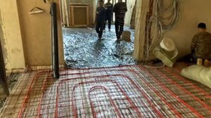 Стяжка тёплого пола уложенного на керамзит 1