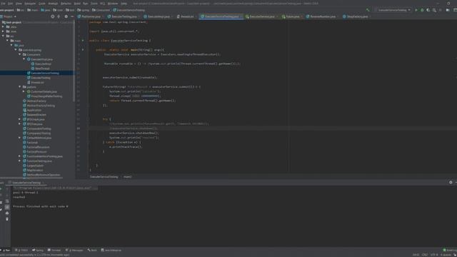ExecutorService Shutdown shutdownNow and awaitTermination Example смотреть онлайн