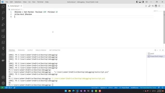 Debugging PowerShell Scripts In Visual Studio Code