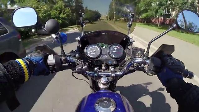 харьковское-ДВРЗ на YBR 125, снято GoPro 3+ с груди смотреть онлайн