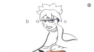 Как рисовать Боруто(из Боруто) из слова Boruto