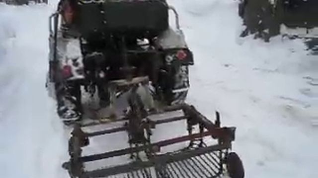 Самодельная копалка двухрядная.