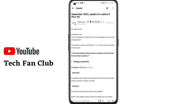 Realme UI 5.0 Update & Android 14 Update - with Realme New Updates of September 2023 Rollouted