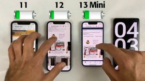 iOS 17.2.1 Battery Life Drain Test - iPhone 11 vs iPhone 12 vs iPhone 13 Mini Battery Test in 2024