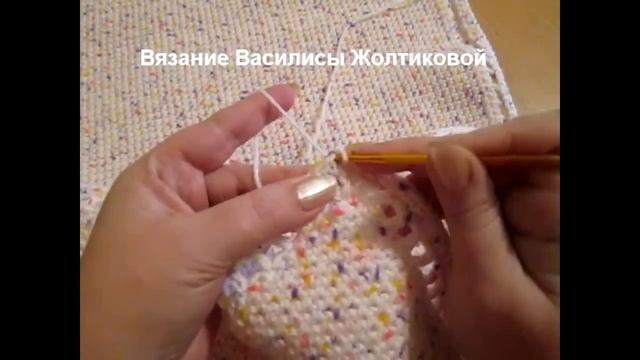 Коврик плед крючком //Василиса