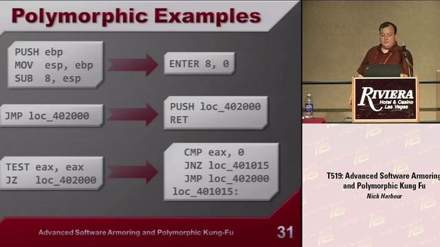 DEFCON 16: Advanced Software Armoring and Polymorphic Kung Fu смотреть онлайн