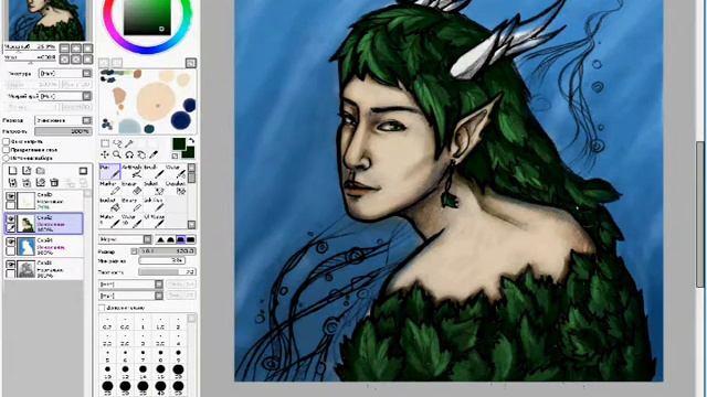 spirit of the forest ( Paint Tool Sai) смотреть онлайн