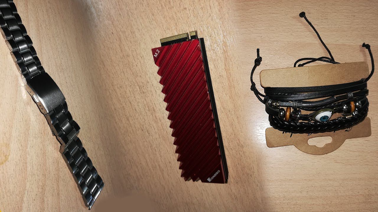 Распаковка посылок! Радиатор M.2 SSD.Браслет наручных часов. смотреть онлайн