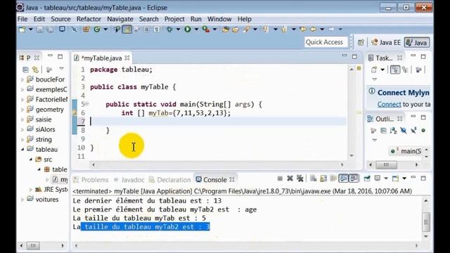 9 - Tableaux Java avec Eclipse - Windows смотреть онлайн