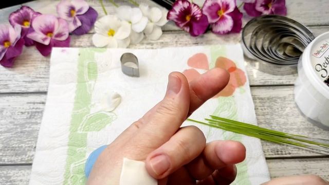МК Виола/ Анютины глазки/ Холодный фарфор/три способа лепки без особых инструментов
