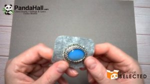 Самая простая брошь из бисера и кабошона. Мастер класс для начинающих. PandaHall  PandaHallSelected