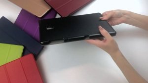 Обзор на Двухсторонний чехол книжку для планшета с треугольной подставкой