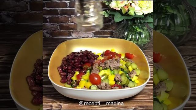 Легкий салат на ужин#рецепты #вкусно #кулинария #вкуснаяеда 
#recepty #vkusno #вкусныерецепты #food