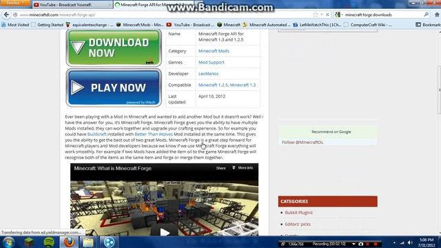 How to download Minecraft Forge 1.2.5 смотреть онлайн