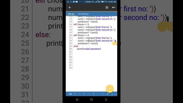 simple calculator using python@programmingwithmosh