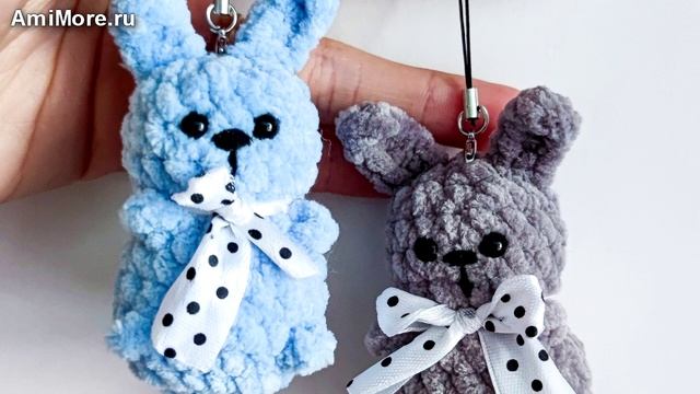 Амигуруми: схема Ушастый брелок | Игрушки вязаные крючком