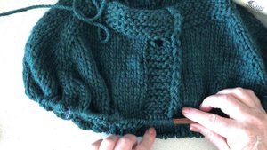 Кардиган спицами с араном на спине,  вязание реглана сверху, пряжа GAZZAL VIKING