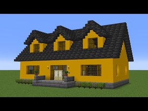 Майнкрафт - Как построить бетонный загородный дом. Minecraft