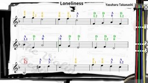 Loneliness | Yasuharu Takanashi | Violin SHEET MUSIC [With Fingerings] [Level 2]