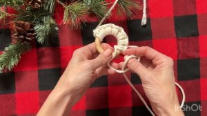 Macrame wreath ornament tutorial