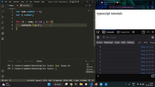For Loop & For in Loop in TypeScript |  Full Explained