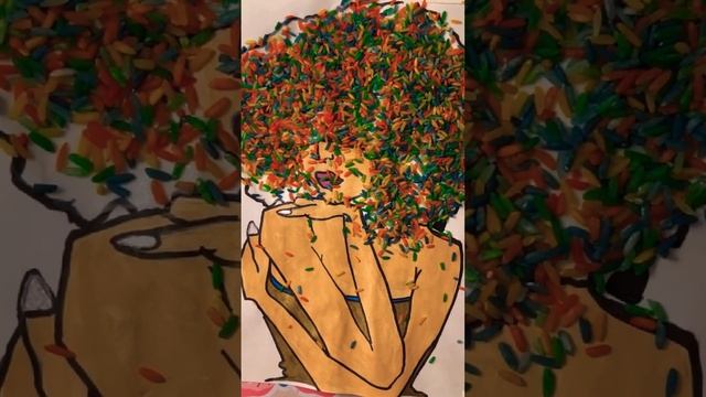 Rainbow Afro #shortsvideo #shorts #satisfying #painting #creative #art #artist #hairstyle