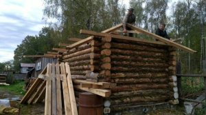 НАКРЫЛ КРЫШУ НОВОЙ БАНИ СТАРЫМ ШИФЕРОМ!!!