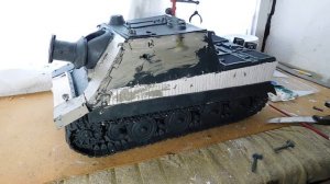 Штурмтигр Sturmtiger из пластилина нанесение циммерита и покраска