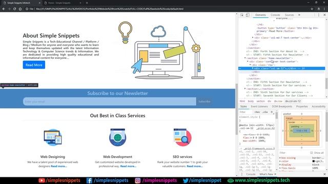Developing Home Page of the Bootstrap website (Part 2) | Tutorial - 11