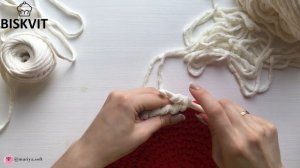 Новогодняя салфетка подставка из трикотажной пряжи крючком
