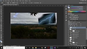 How to add a lightning to any picture in Photoshop tutorial