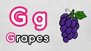 Letter G | Giraffe, Garlic, Gingerbread, Grapes, Gloves & Gift  - English Educational Video for Kid