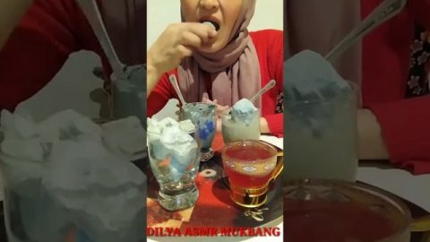 ASMR Mukbang . Blue uzbek salty desert .Гулвата