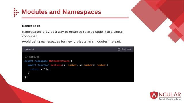TypeScript Modules & Namespaces: Organizing Code Like a Pro | Chapter 2.4/10 | LearnCodeExpress