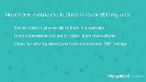 3) What to include in monthly local SEO reports