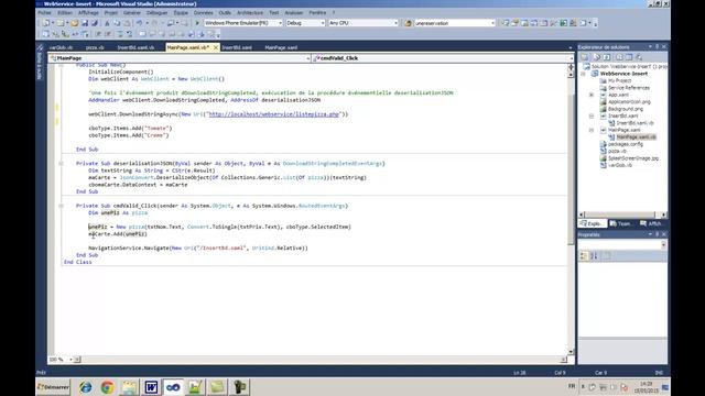 Initiation à Windows Phone 7.1 VisualBasic.net : Partie 6 - WebService (Insertion dans une bd)