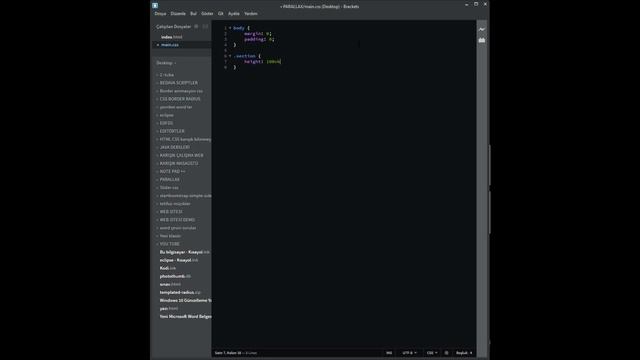 Parallax Effect | HTML5 + CSS3 | Web Tasarım |