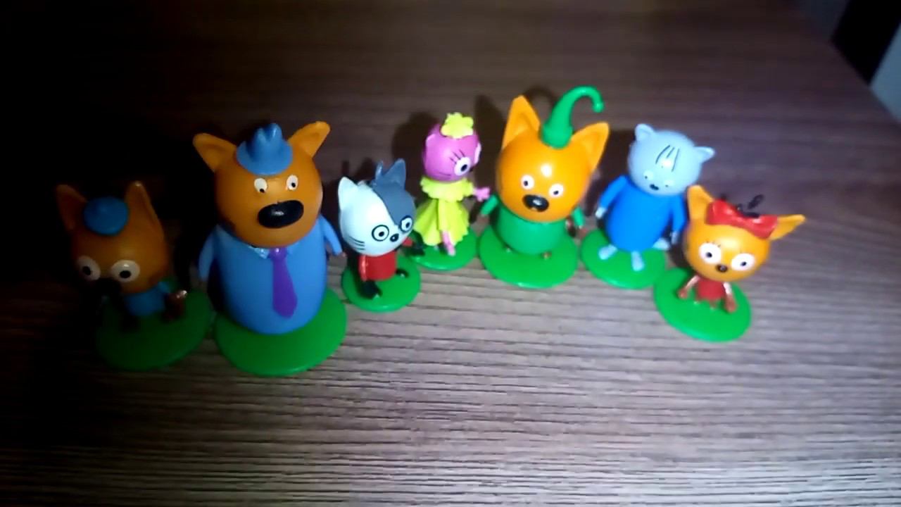 Коллекция три кота из чупа-чупс