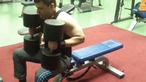 Жим гантелей 60кг