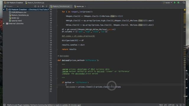 How to Build a Winning Machine Learning FOREX Strategy in Python: Feature Creation (2) смотреть онлайн