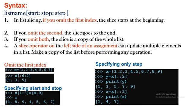 Python Lesson 7 |  Python Lists | List slicing | reversing list| finding index| removing elements