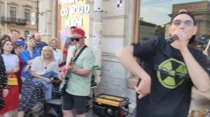 Иванушки International - Тополиный пух, уличные музыканты, кавер группа Айдахо на Невском проспекте