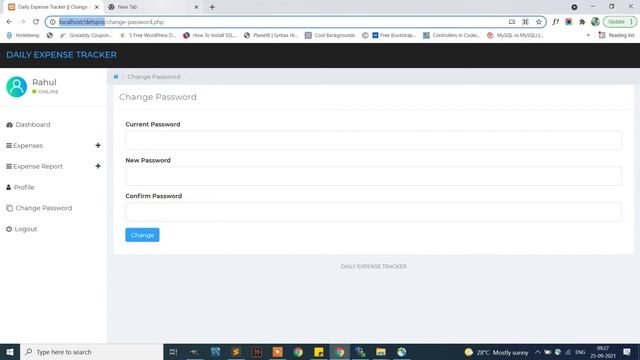 Daily Expense Tracker System Pro Version Using PHP Last Updated @ 23 May 2022 | PHPGurukul