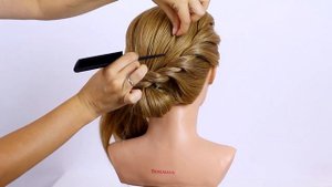 Прическа на длинные волосы.Свадебная прическа