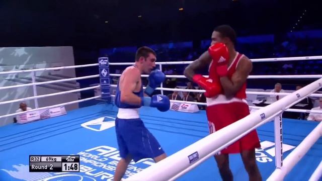 AIBA Hamburg 2017 Сергей Собылинский - Мэрвин Клейр (Маврикий) 69кг Preliminaries смотреть онлайн